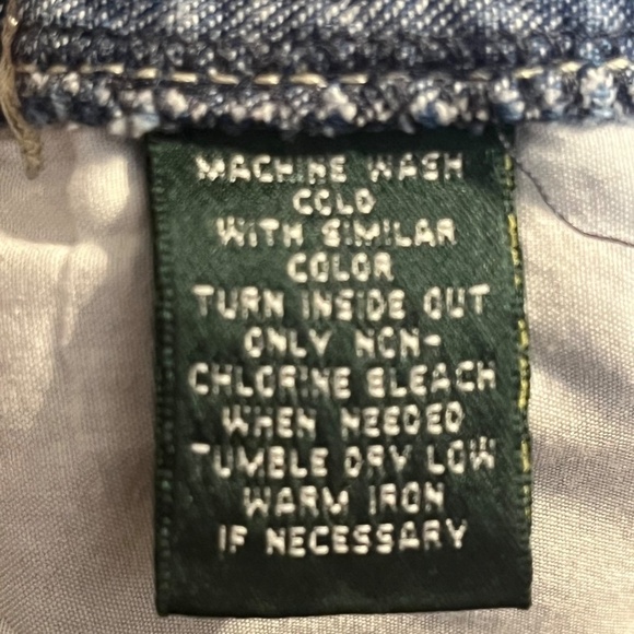 Lauren Ralph Denim Jean 12 Blue Wide Leg High Waisted Old Money Classic Preppy - Picture 13 of 13